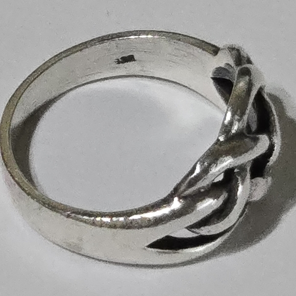 Vintage Sterling Silver open knot ring size 7 - Picture 7 of 13